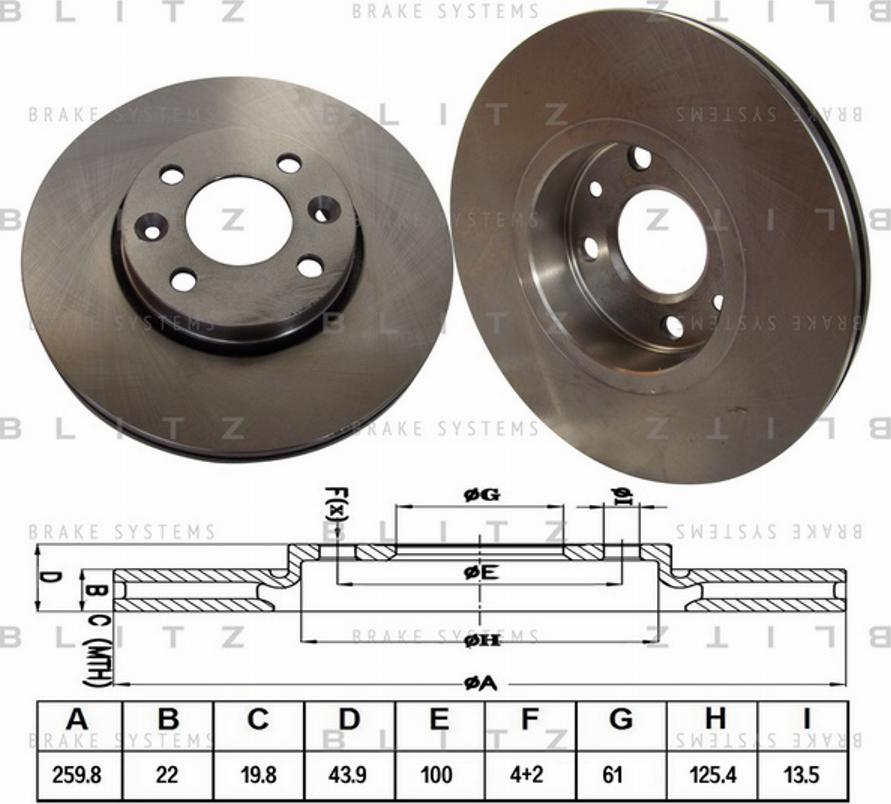 Blitz BS0187 - Brake Disc autospares.lv