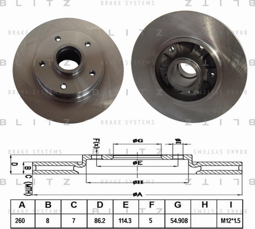 Blitz BS0301 - Brake Disc autospares.lv