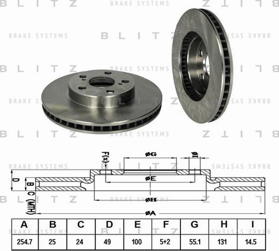 Blitz BS0315 - Brake Disc autospares.lv