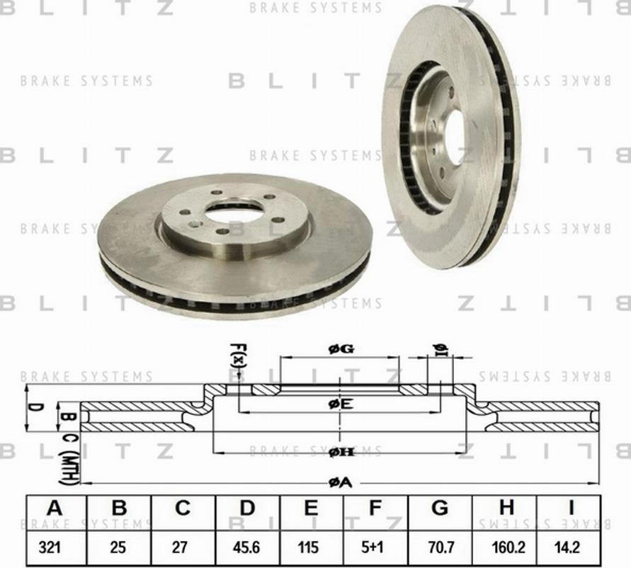 Blitz BS0316 - Brake Disc autospares.lv