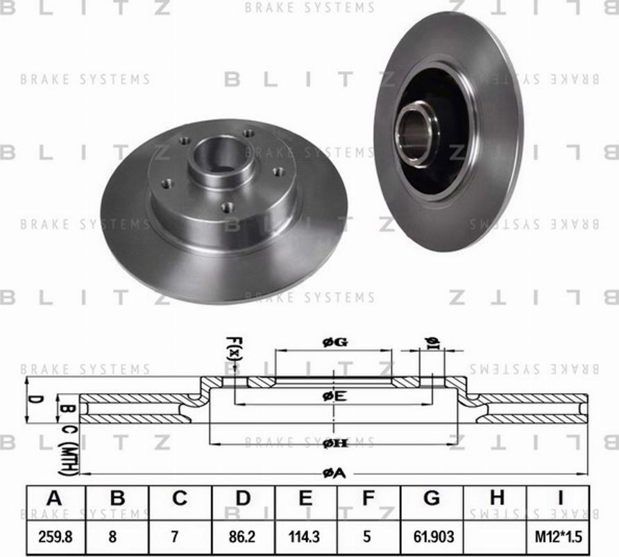 Blitz BS0320 - Brake Disc autospares.lv