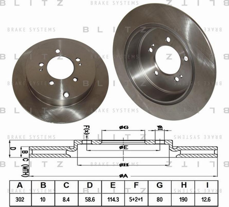 Blitz BS0243 - Brake Disc autospares.lv