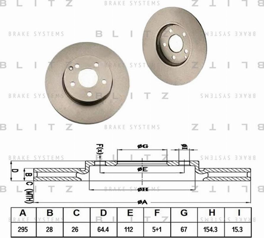 Blitz BS0247 - Brake Disc autospares.lv