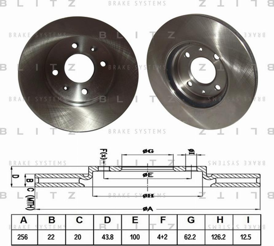 Blitz BS0254 - Brake Disc autospares.lv