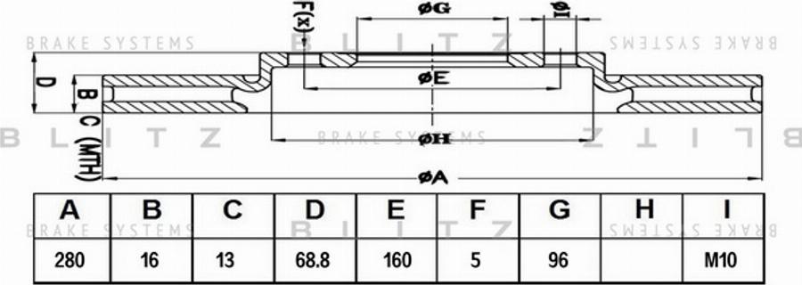 Blitz BS0261 - Brake Disc autospares.lv