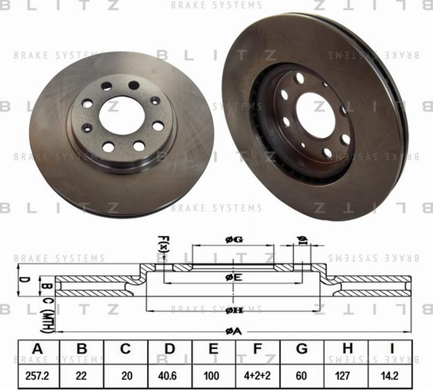 Blitz BS0217 - Brake Disc autospares.lv