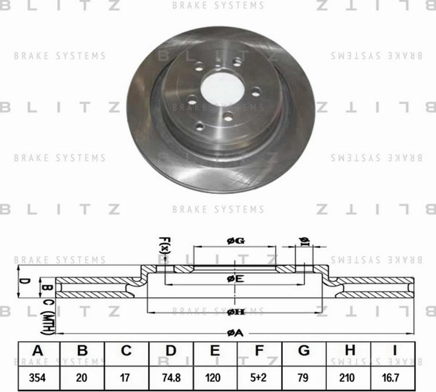 Blitz BS0285 - Brake Disc autospares.lv