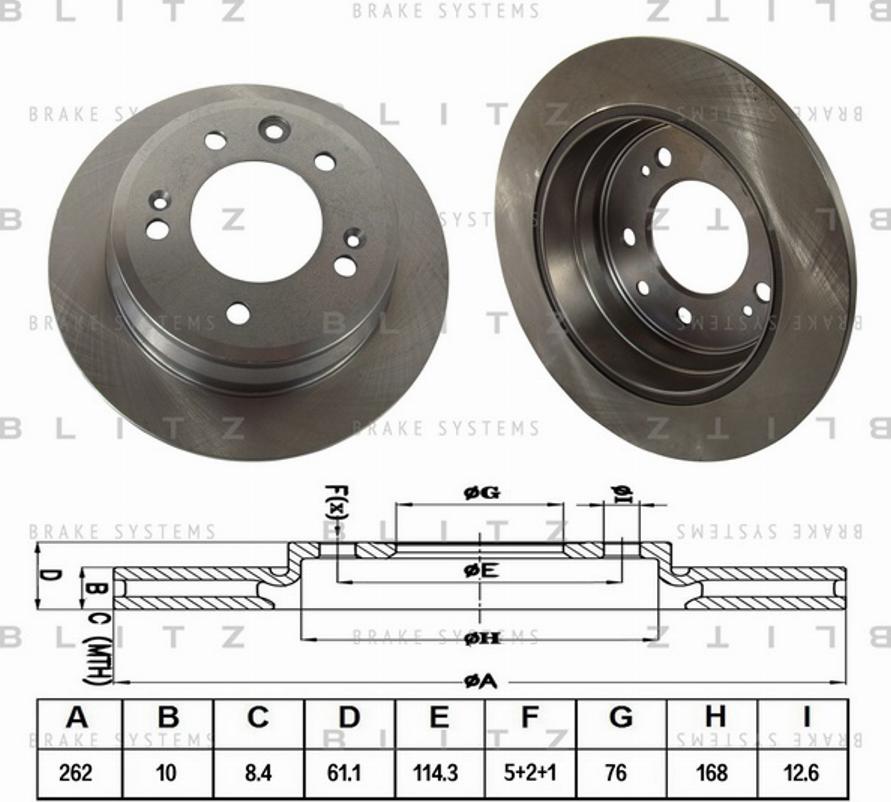 Blitz BS0288 - Brake Disc autospares.lv