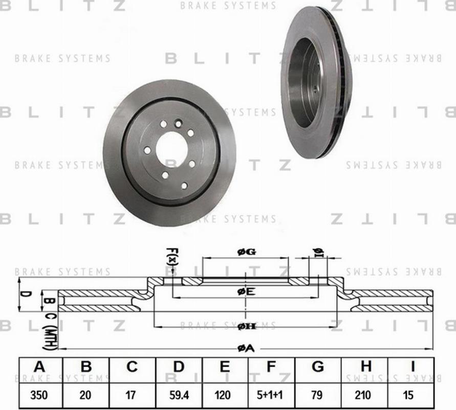 Blitz BS0287 - Brake Disc autospares.lv