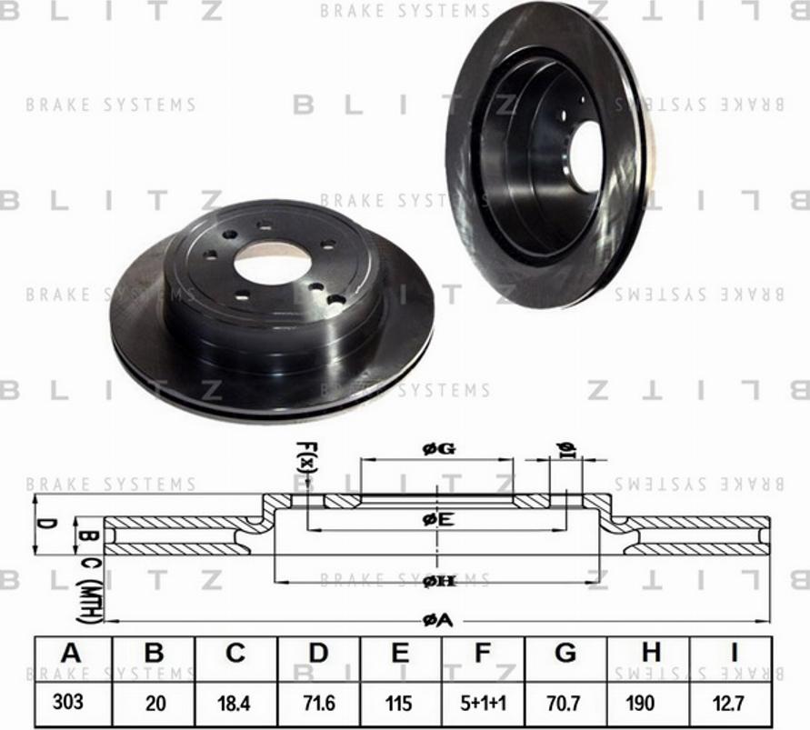 Blitz BS0228 - Brake Disc autospares.lv