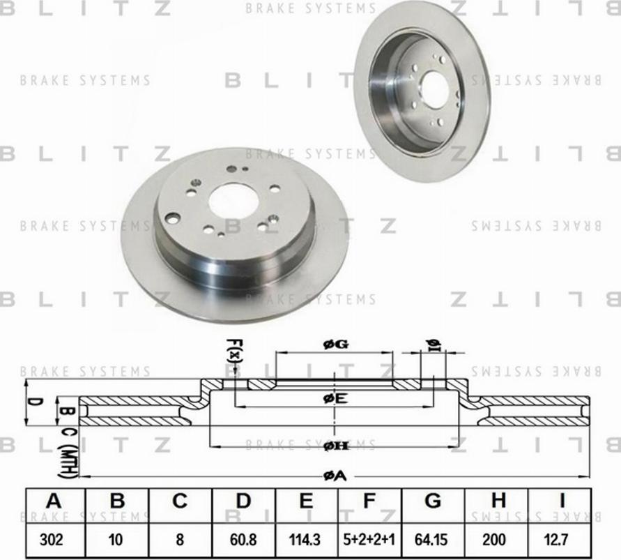 Blitz BS0275 - Brake Disc autospares.lv