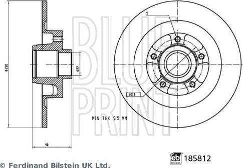 Blue Print ADBP430173 - Brake Disc autospares.lv