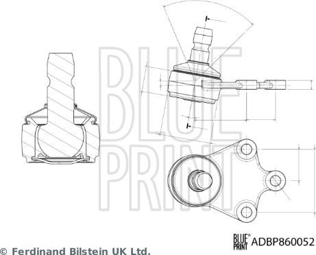 Blue Print ADBP860052 - Ball Joint autospares.lv