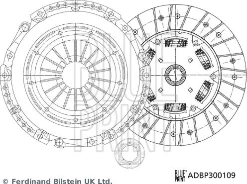 Blue Print ADBP300109 - Clutch Kit autospares.lv