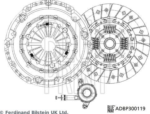 Blue Print ADBP300119 - Clutch Kit autospares.lv