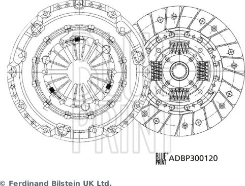 Blue Print ADBP300120 - Clutch Kit autospares.lv