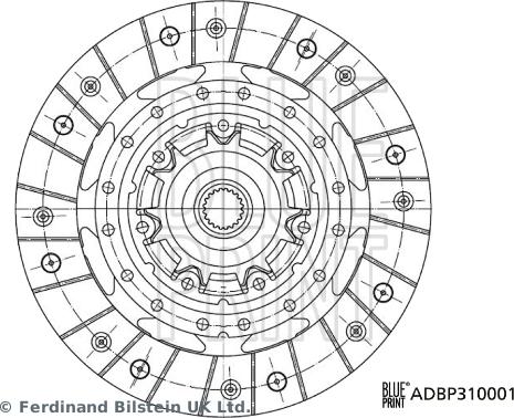 Blue Print ADBP310001 - Clutch Disc autospares.lv