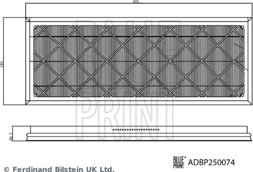 Blue Print ADBP250074 - Filter, interior air autospares.lv