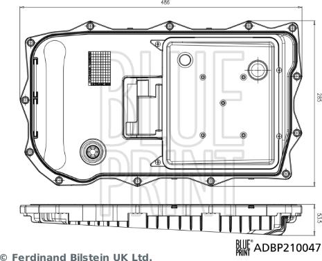 Blue Print ADBP210047 - Hydraulic Filter, automatic transmission autospares.lv