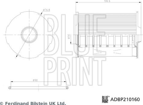 Blue Print ADBP210160 - Oil Filter autospares.lv