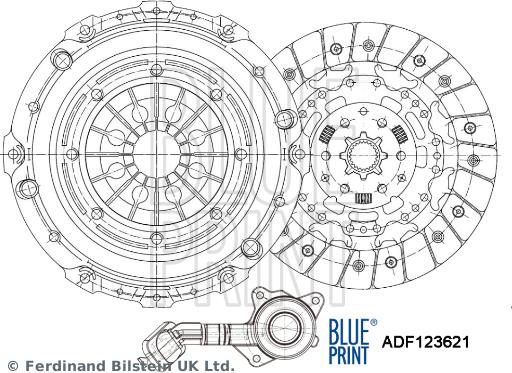Blue Print ADF123621 - Clutch Kit autospares.lv