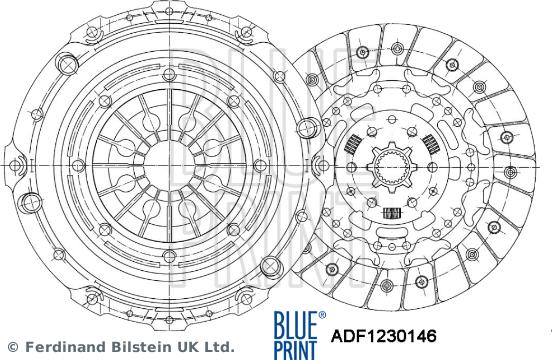 Blue Print ADF1230146 - Clutch Kit autospares.lv