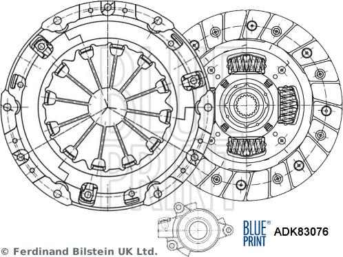 Blue Print ADK83076 - Clutch Kit autospares.lv