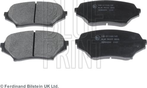 Blue Print ADM54290 - Brake Pad Set, disc brake autospares.lv