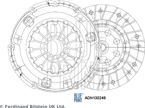 Blue Print ADN130249 - Clutch Kit autospares.lv