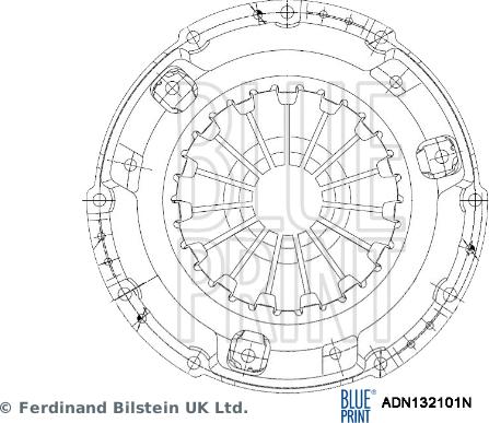 Blue Print ADN132101N - Clutch Pressure Plate autospares.lv