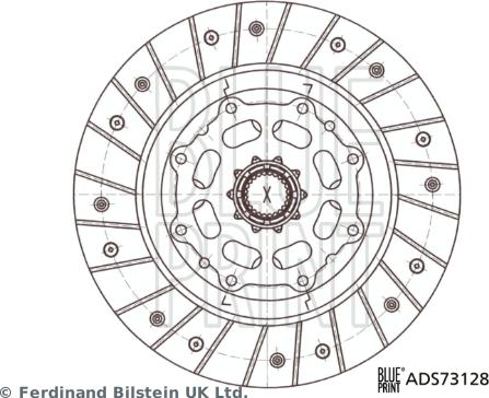 Blue Print ADS73128 - Clutch Disc autospares.lv