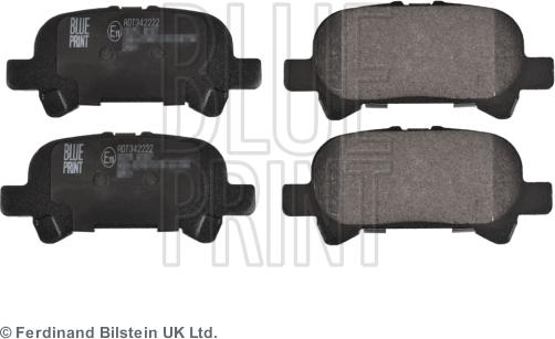 Blue Print ADT342222 - Brake Pad Set, disc brake autospares.lv