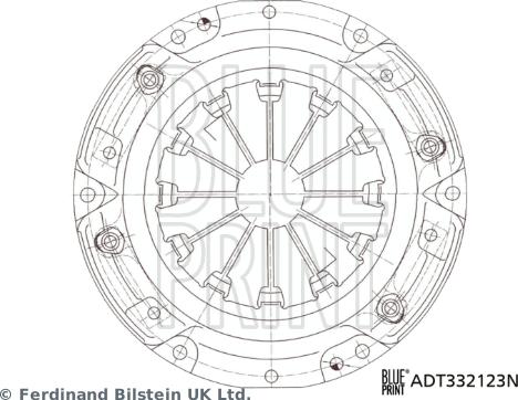 Blue Print ADT332123N - Clutch Pressure Plate autospares.lv