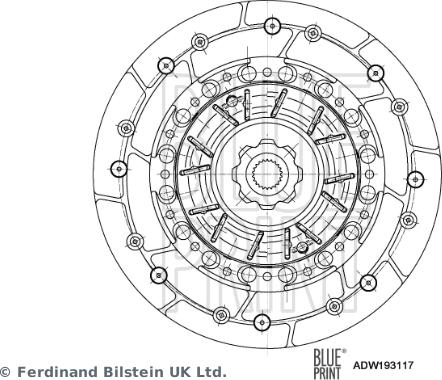 Blue Print ADW193117 - Clutch Disc autospares.lv