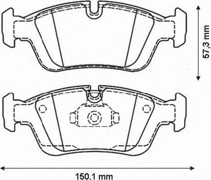 BMW 34111160357 - Brake Pad Set, disc brake autospares.lv