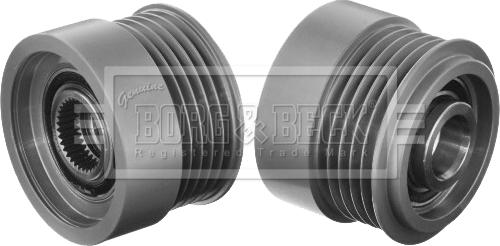 Borg & Beck BBA5040 - Pulley, alternator, freewheel clutch autospares.lv