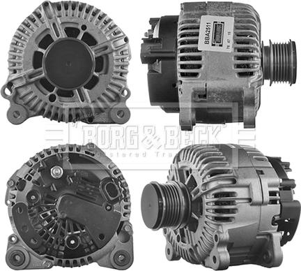 Borg & Beck BBA2511 - Alternator autospares.lv