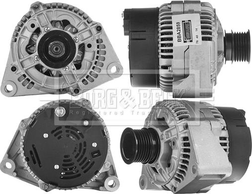 Borg & Beck BBA2859 - Alternator autospares.lv