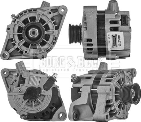 Borg & Beck BBA2700 - Alternator autospares.lv