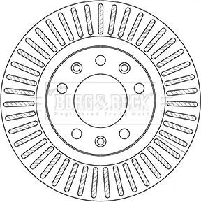 Borg & Beck BBD5357 - Brake Disc autospares.lv