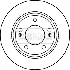 Borg & Beck BBD5257 - Brake Disc autospares.lv