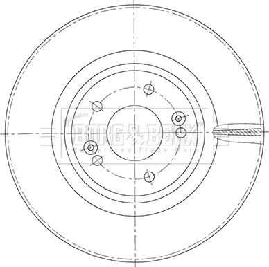 Borg & Beck BBD6112S - Brake Disc autospares.lv