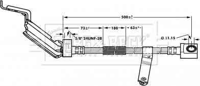 Borg & Beck BBH6930 - Brake Hose autospares.lv