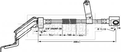 Borg & Beck BBH6931 - Brake Hose autospares.lv