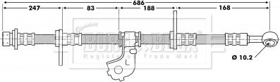 Borg & Beck BBH6697 - Brake Hose autospares.lv