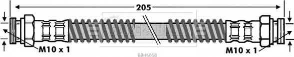 Borg & Beck BBH6058 - Brake Hose autospares.lv