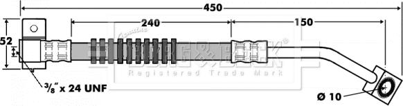 Borg & Beck BBH7411 - Brake Hose autospares.lv