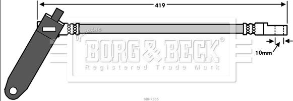 Borg & Beck BBH7535 - Brake Hose autospares.lv