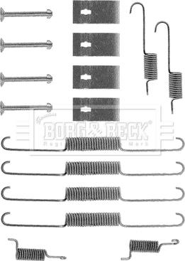 Borg & Beck BBK6052 - Accessory Kit, brake shoes autospares.lv