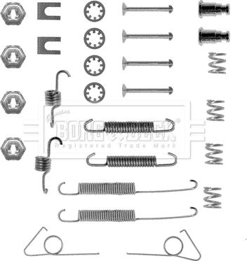 Borg & Beck BBK6031 - Accessory Kit, parking brake shoes autospares.lv